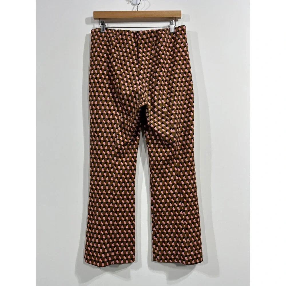 Maeve Anthropologie Margot Crop Kick Flare Pants Women Medium Stretch Retro Boho - Picture 5 of 13